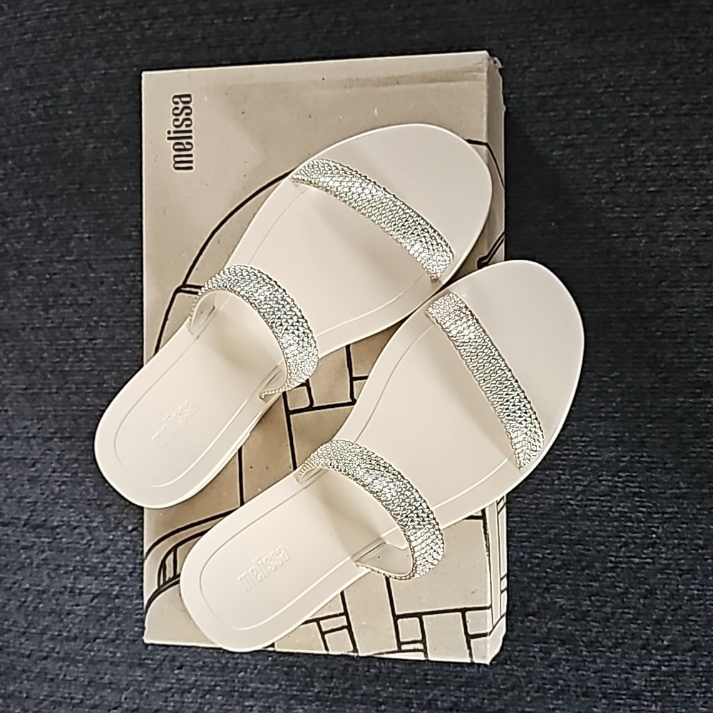 MELISSA Beige Glitz Slipper